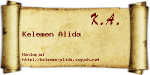 Kelemen Alida névjegykártya